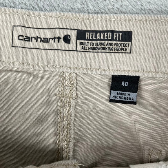 Carhartt Mens Relaxed Fit Twill Work Shorts Khaki Size 40 - Picture 3 of 8
